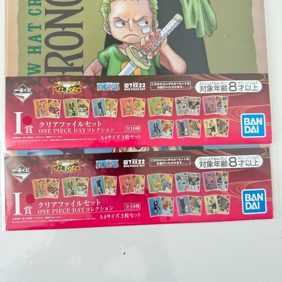 4 One Piece Full Force Ichiban Kuji Prize Visual Art Sheet Clear File Poster - Picture 3 of 10